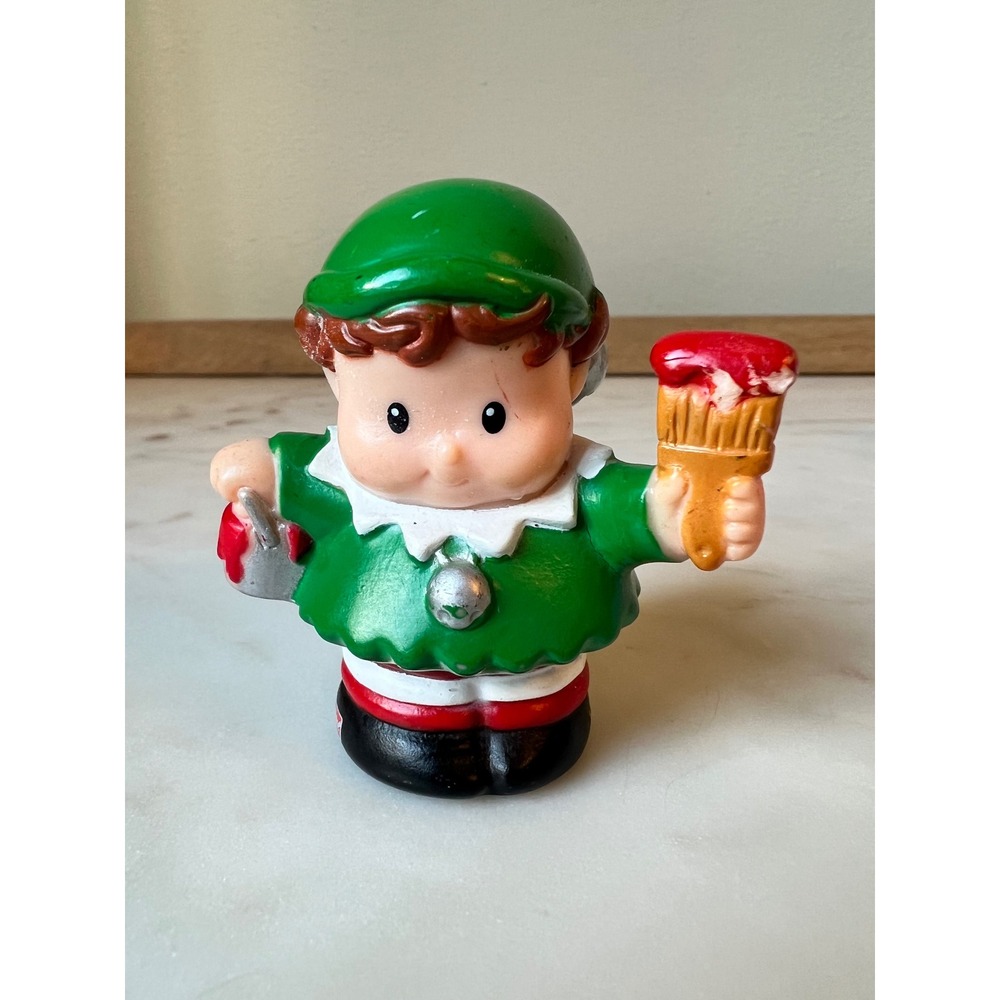 Christmas Elf Painter Figure Santa's Workshop Little People
